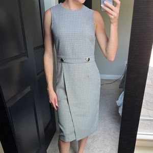 H&M Harringbone Fitted Work Dress